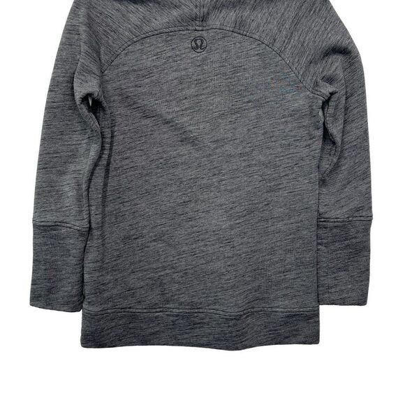 Lululemon Sweatshirt Womens Size 6 Heathered Core Dark Grey To You Tunic Sweater - Picture 7 of 8